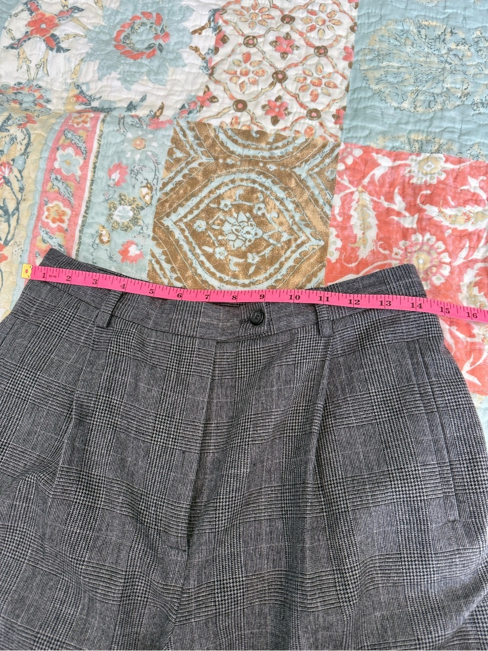 Evan Picone Gray Pleated High-Waist Tailored Trousers Wool blend size 8 Preppy - Picture 12 of 12